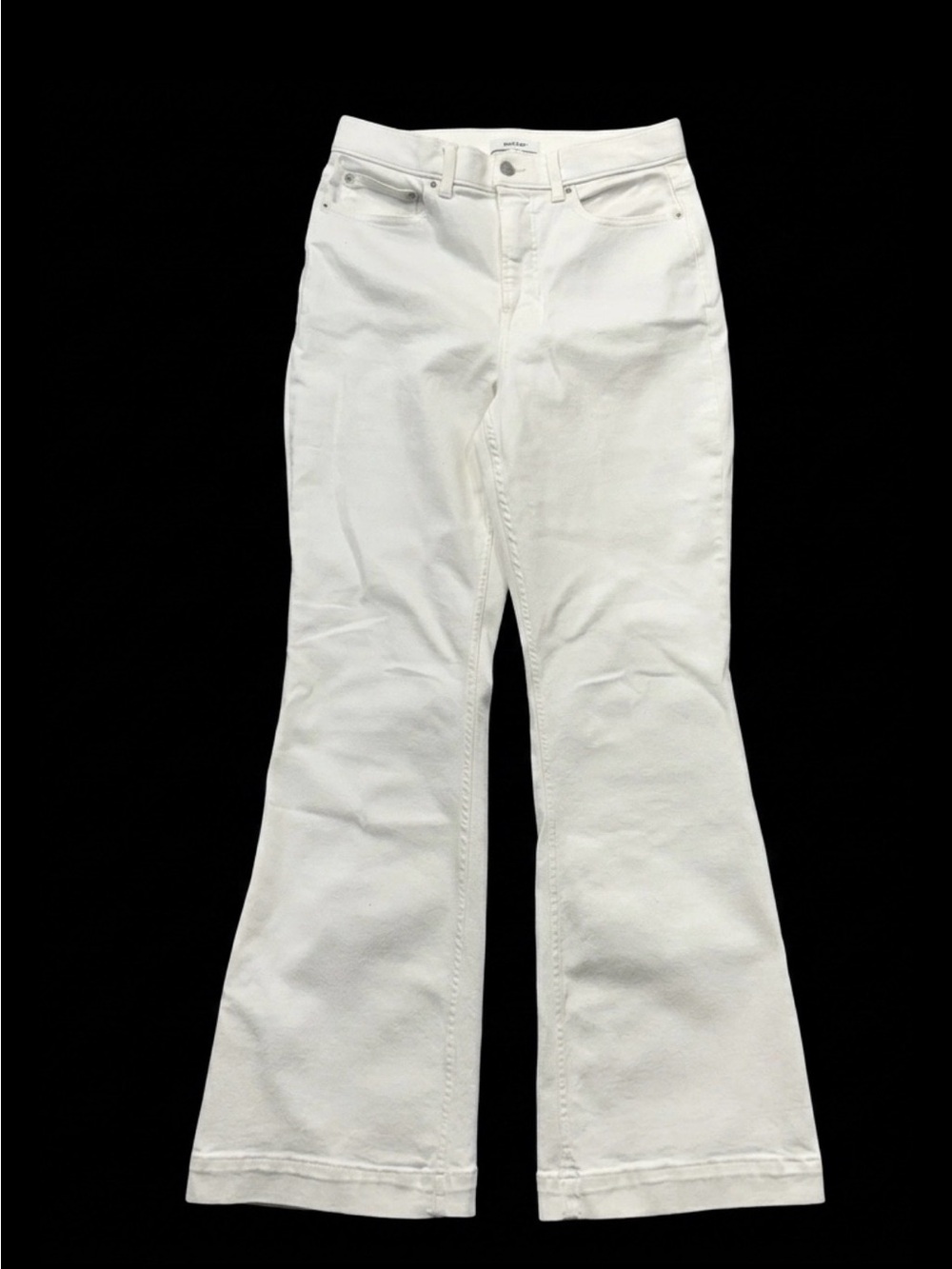 Spanx Sculpt ReDefine Flare Jeans Sz 12 Linen White High Rise Shaping Denim NWT
